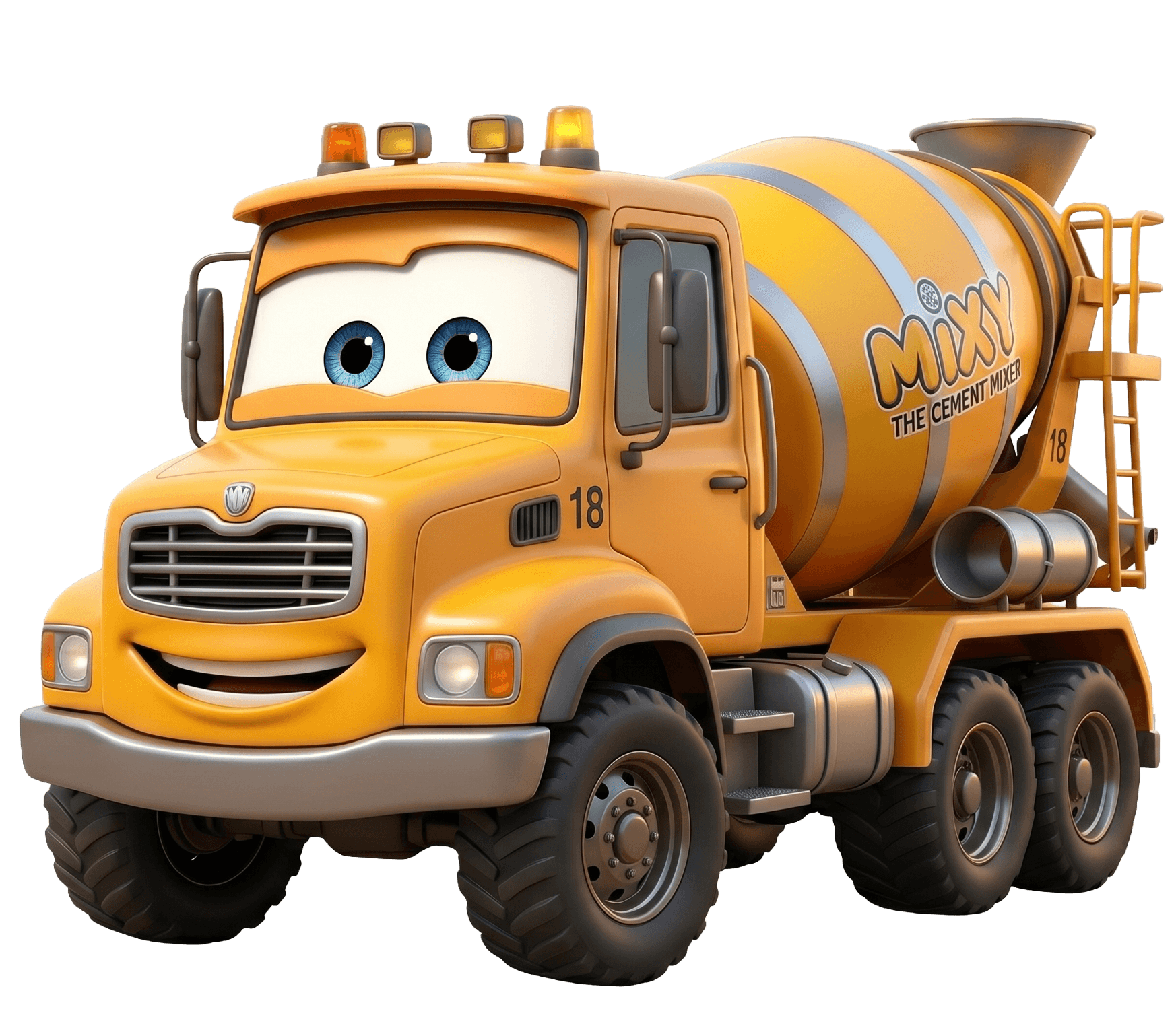 Mixy the cement mixer character